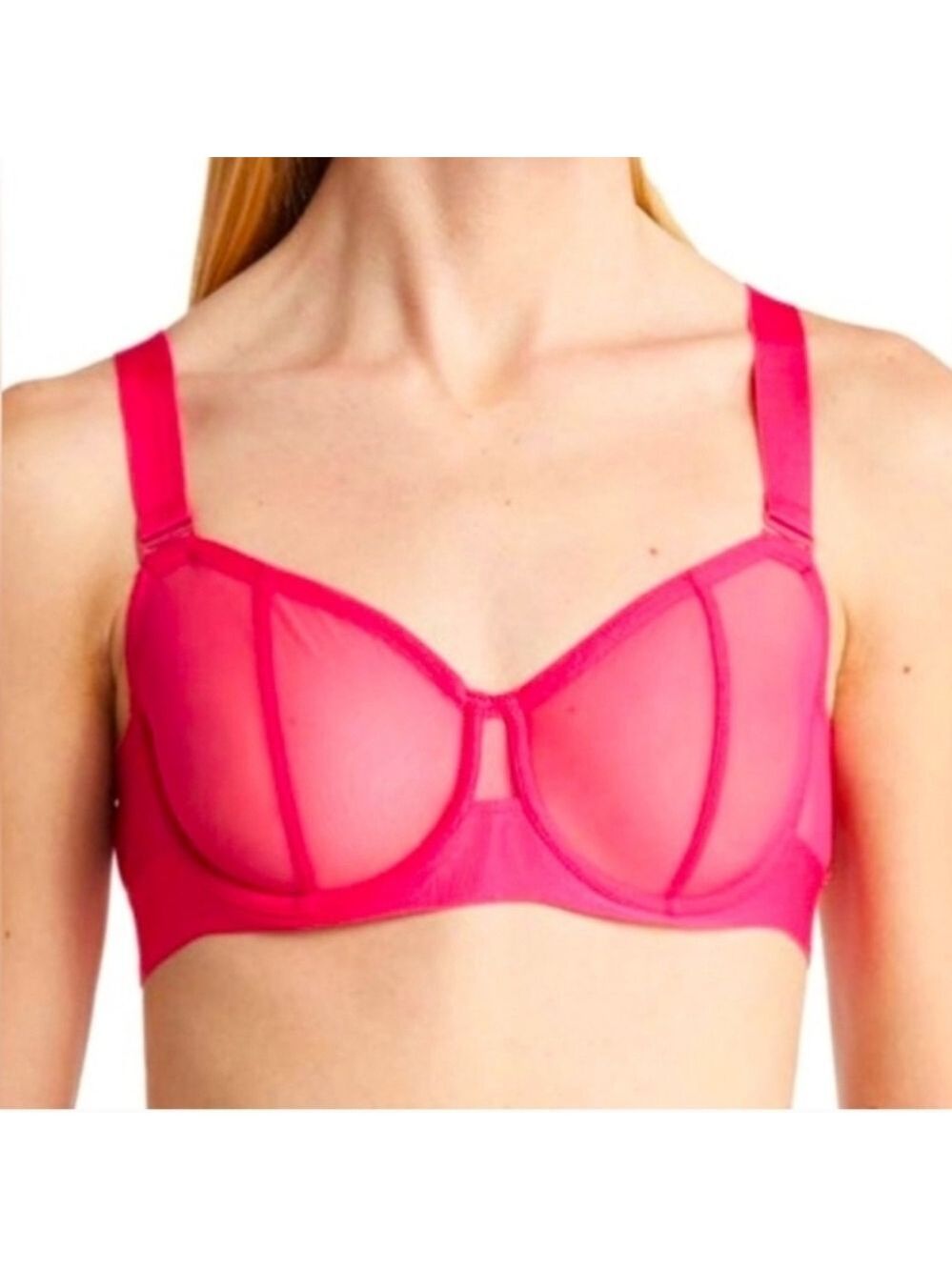 DKNY Sheers Convertible Underwire Bra In Rasberry